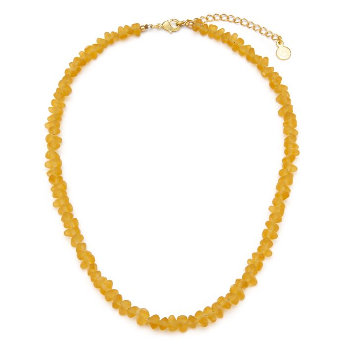 COLLANA PERLE IRREGOLARI - AMBRA CHIARO