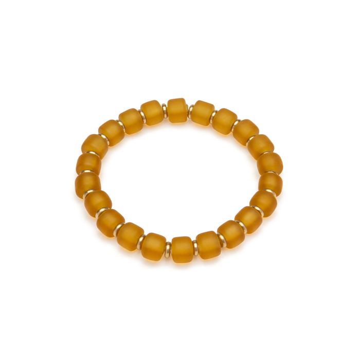 BRACCIALE ELASTICO CILINDRI - AMBRA CHIARO