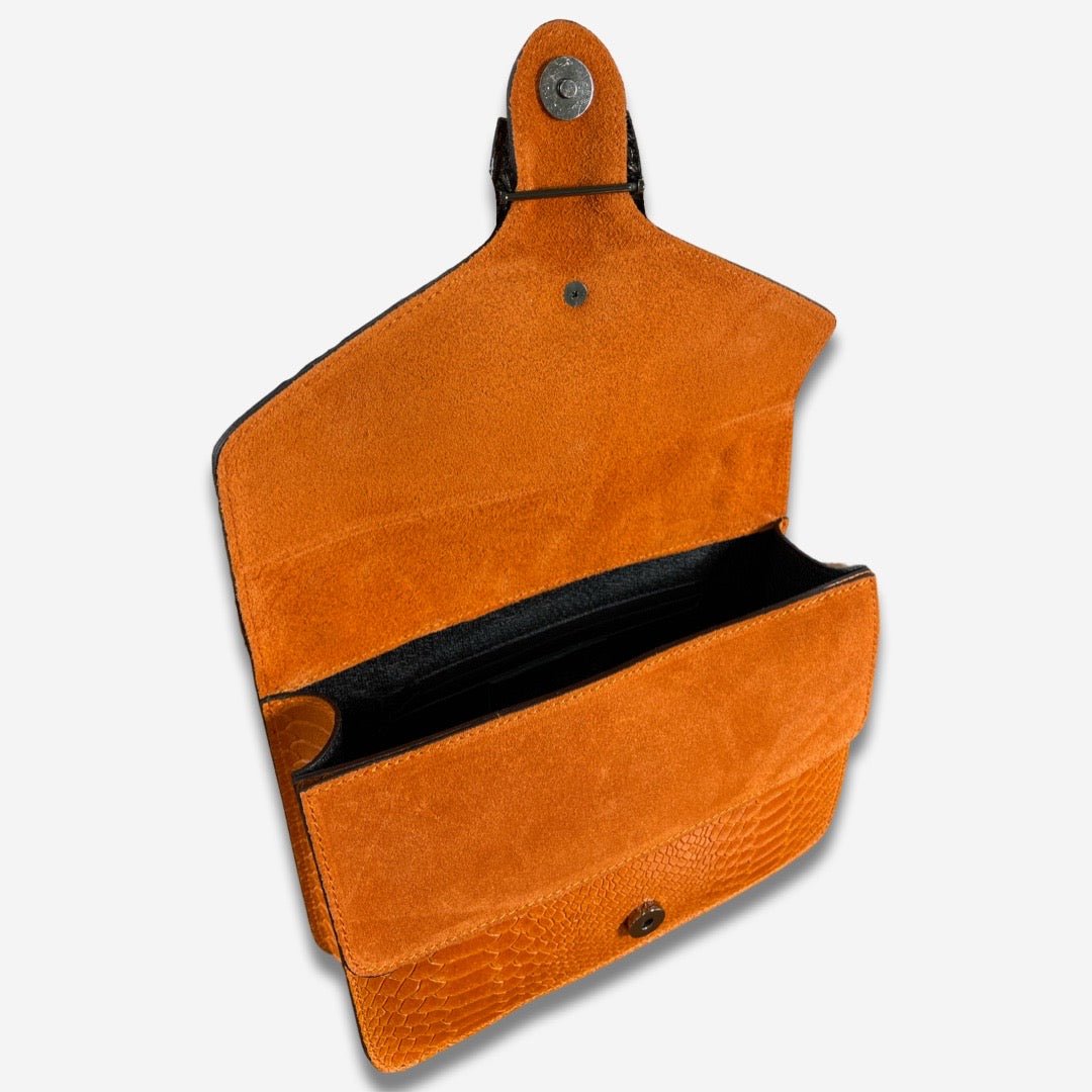 Borsa BABETTE in vera pelle - Arancio