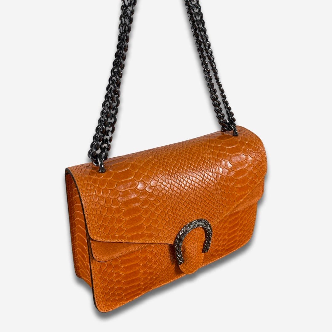 Borsa BABETTE in vera pelle - Arancio