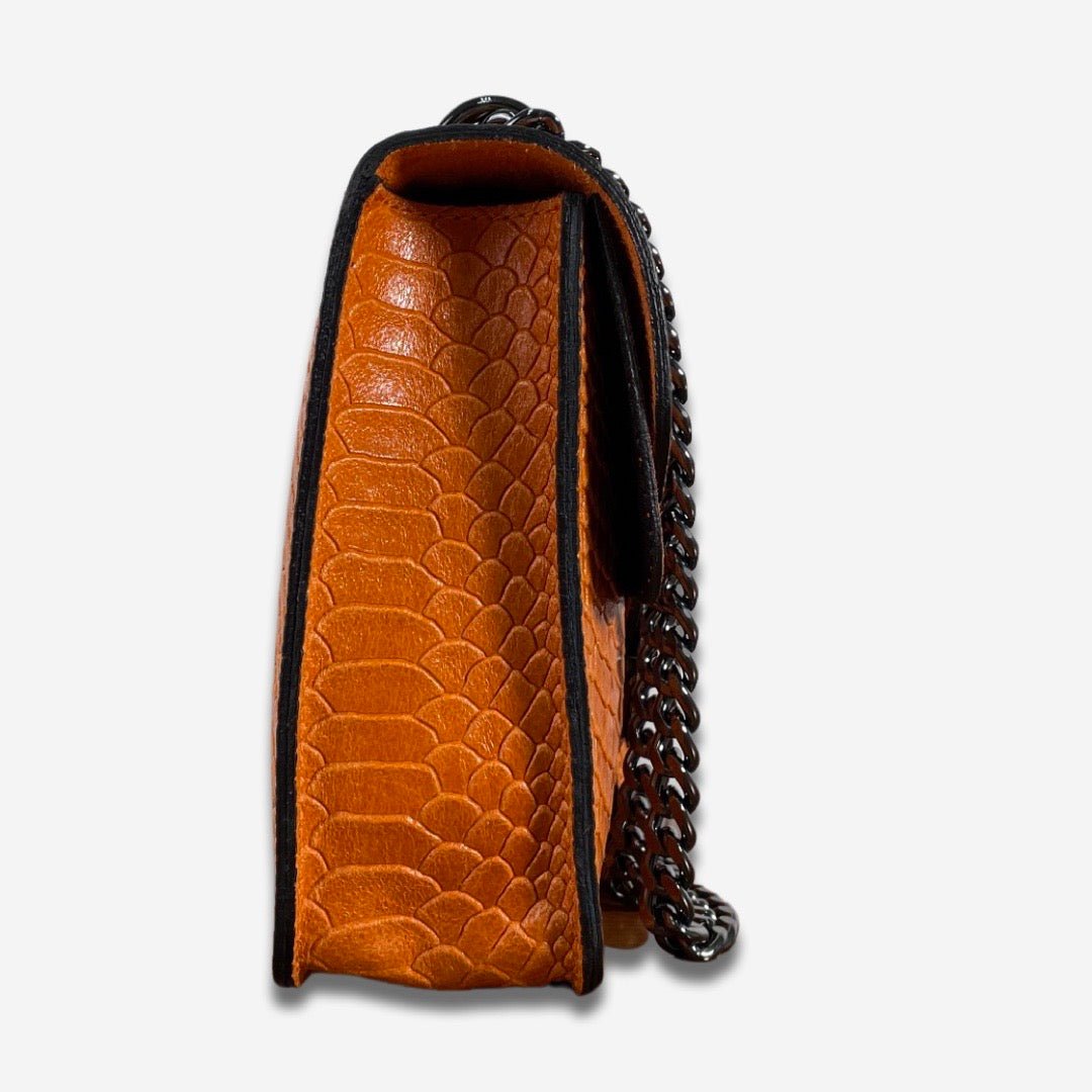 Borsa BABETTE in vera pelle - Arancio