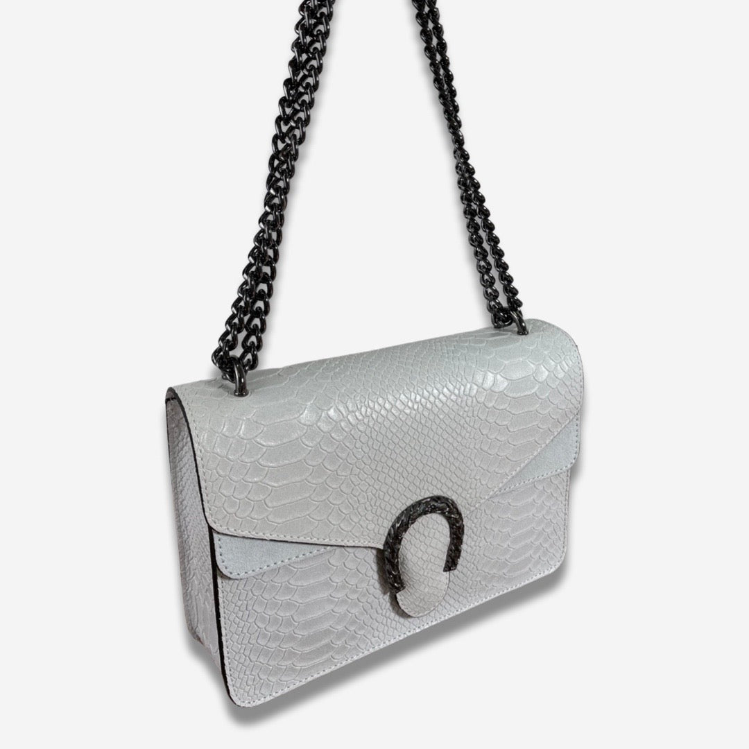 Borsa BABETTE in vera pelle - Bianco