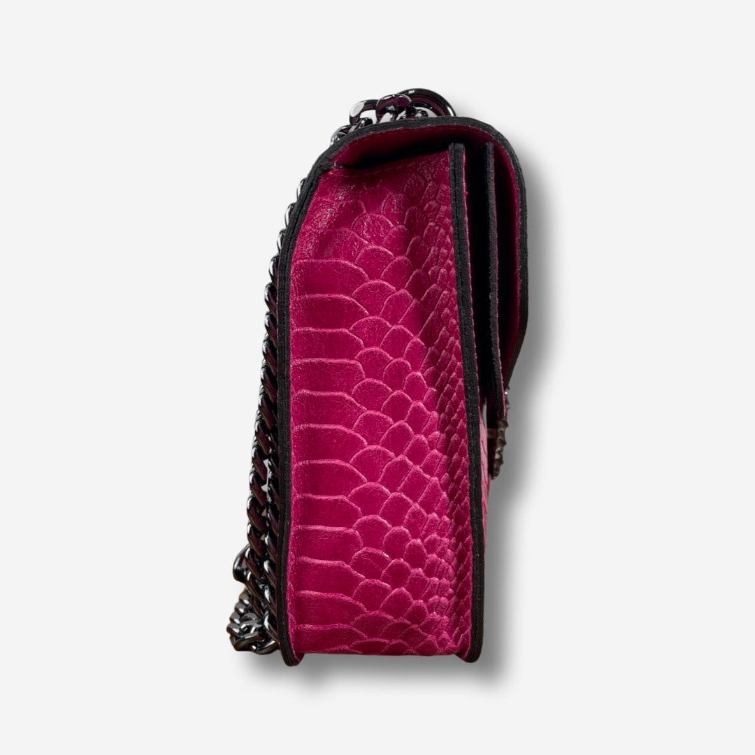 Borsa BABETTE in vera pelle - Fucsia