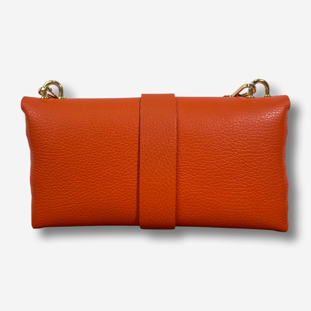 Mini Bag DAISY in vera pelle - Arancio