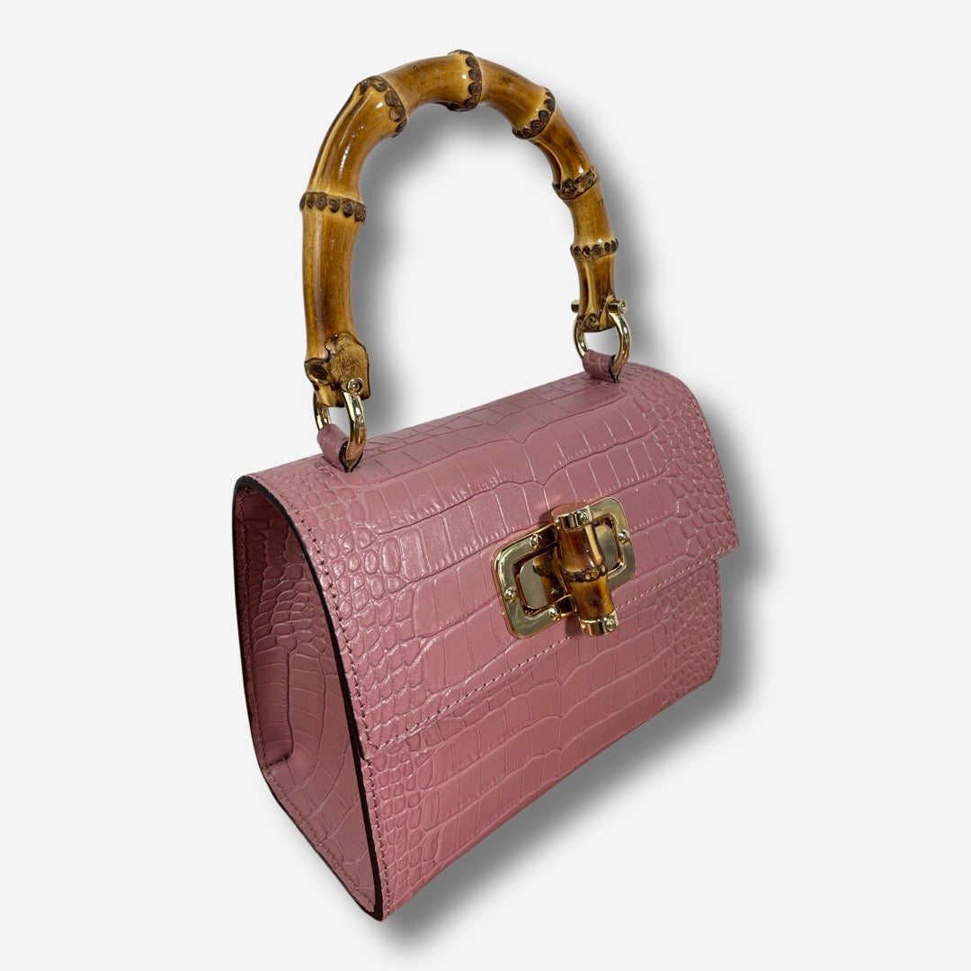 Borsa GRACE in vera pelle - Rosa