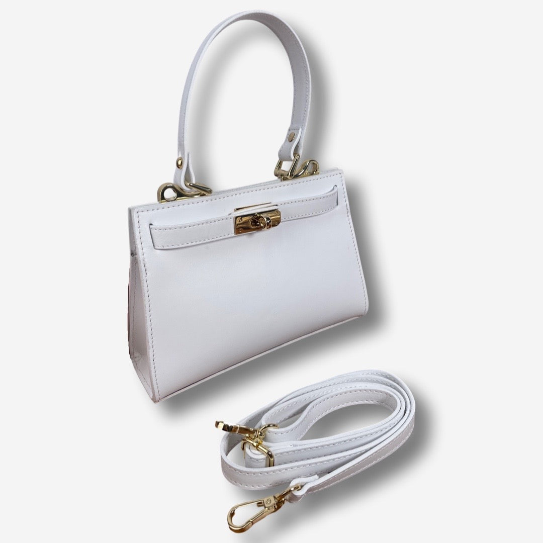 Borsa AFRODITE in vera pelle - Bianco