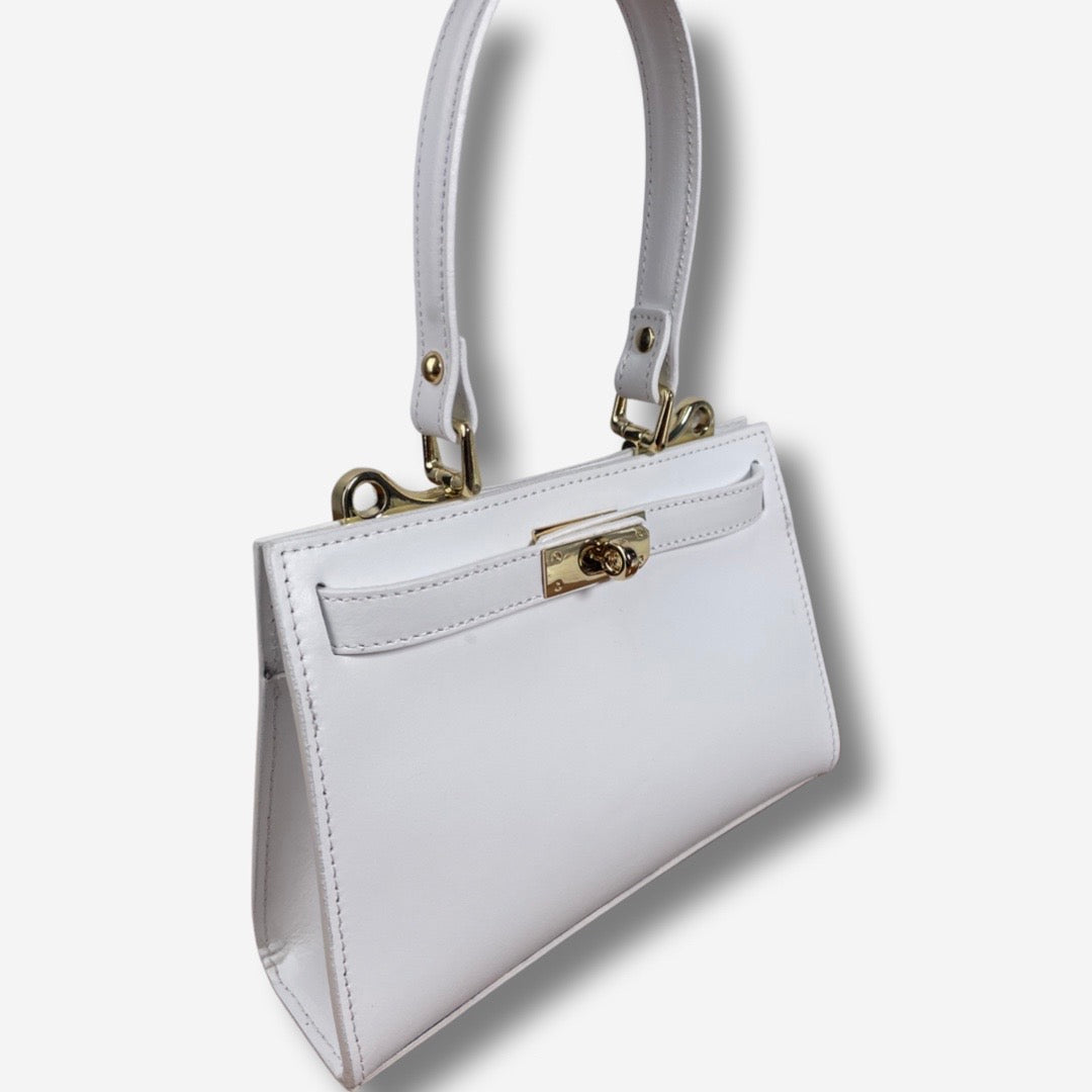 Borsa AFRODITE in vera pelle - Bianco