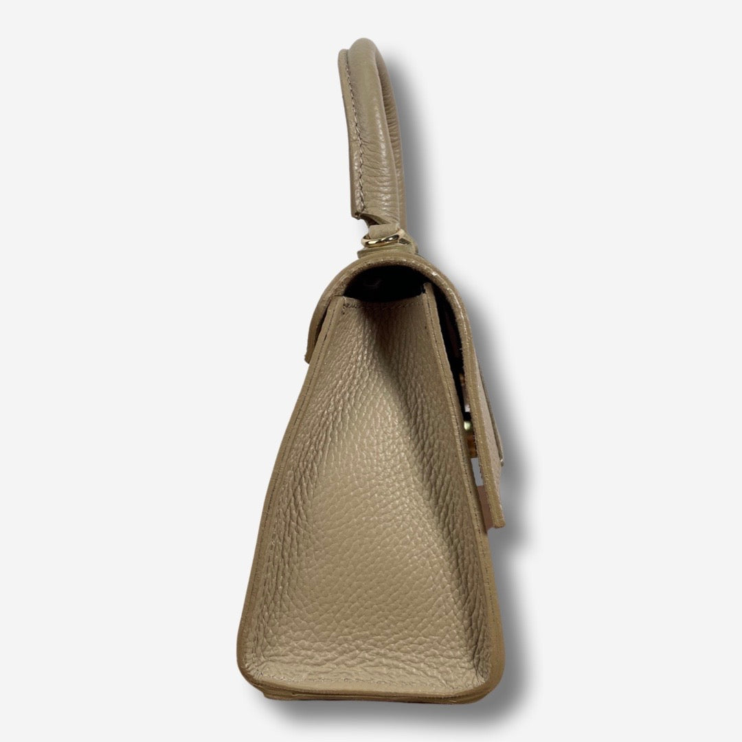 Borsa JULIET in vera pelle - Beige Scuro