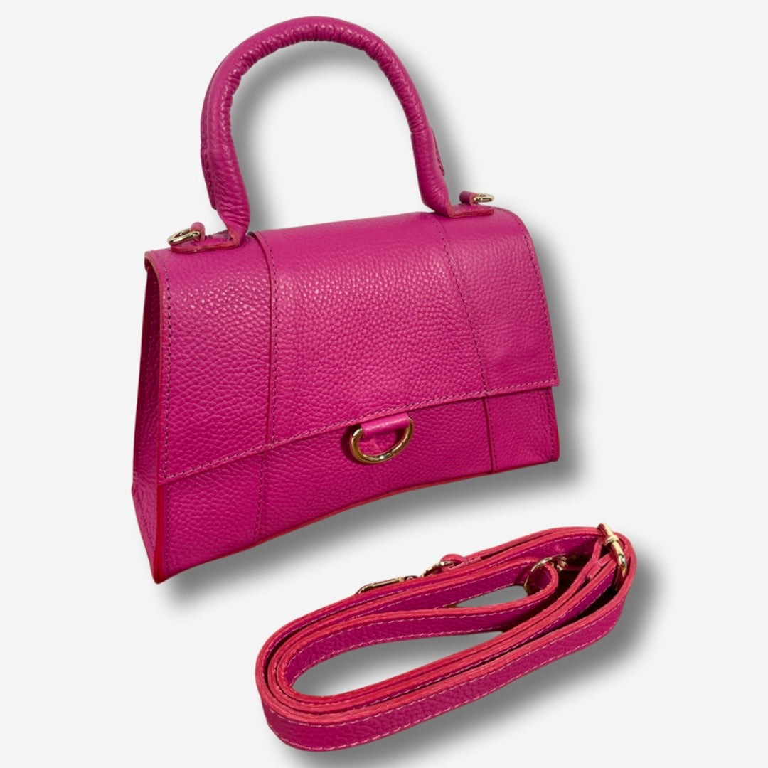 Borsa JULIET in vera pelle - Fucsia