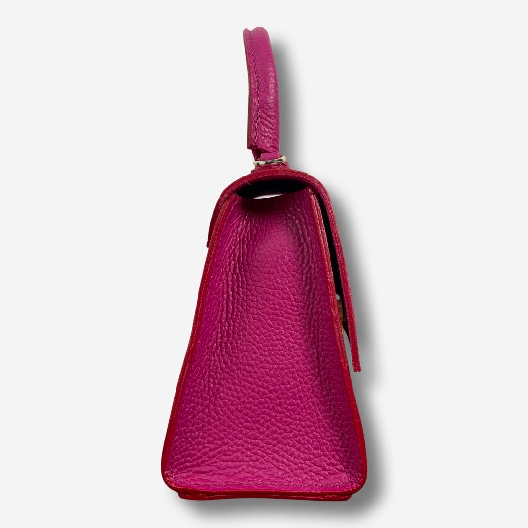 Borsa JULIET in vera pelle - Fucsia