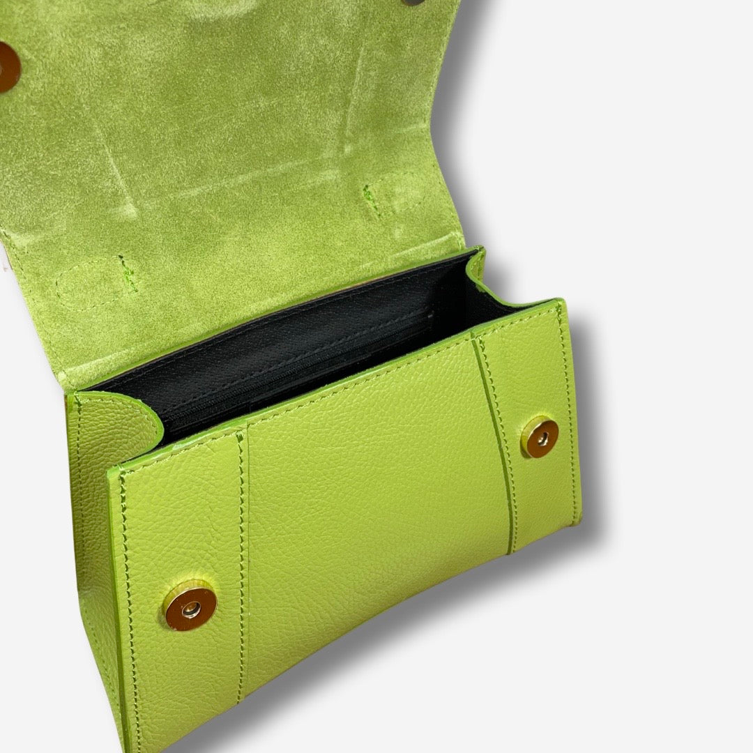 Borsa JULIET in vera pelle - Lime