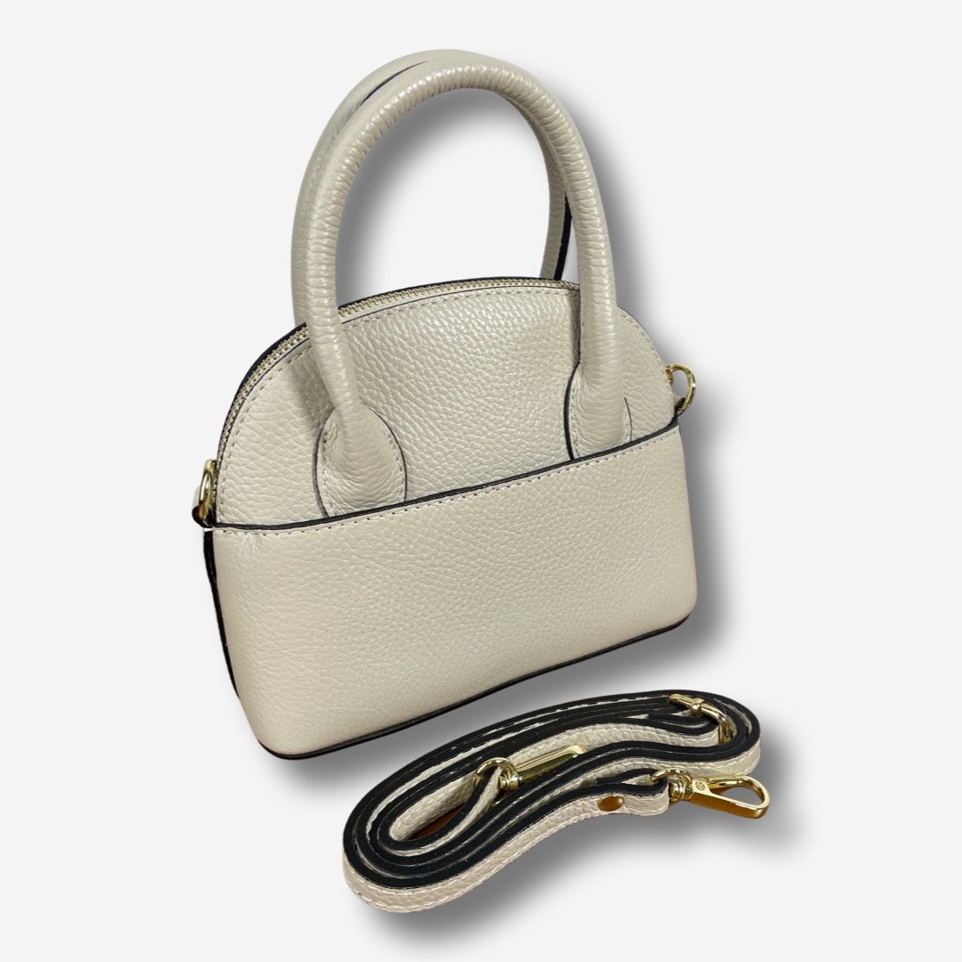 Borsa MADISON in vera pelle - Beige Chiaro