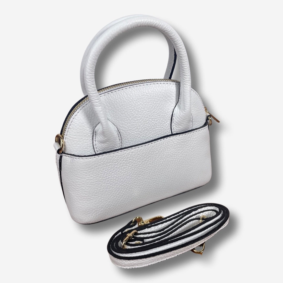 Borsa MADISON in vera pelle - Bianco