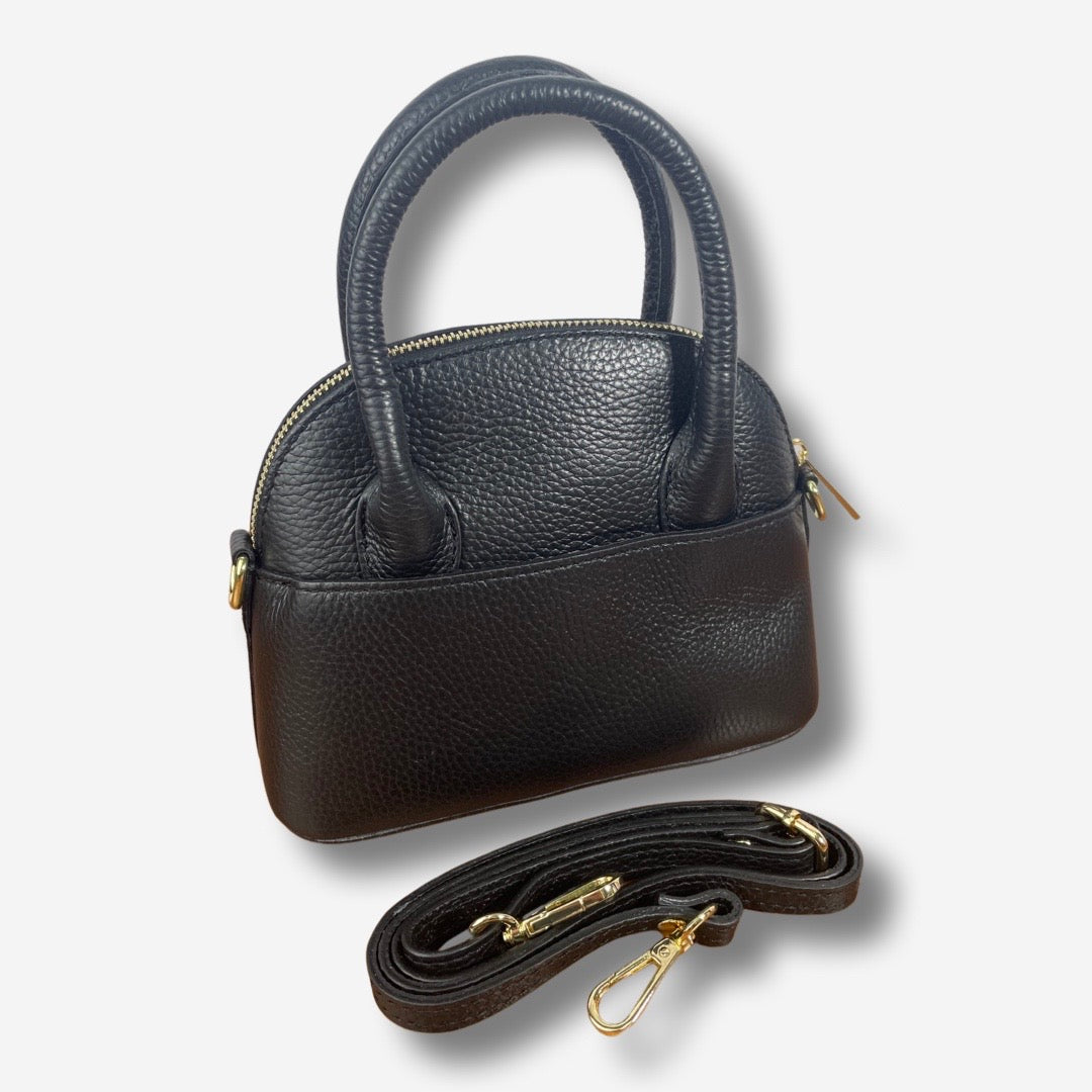 Borsa MADISON in vera pelle - Nero