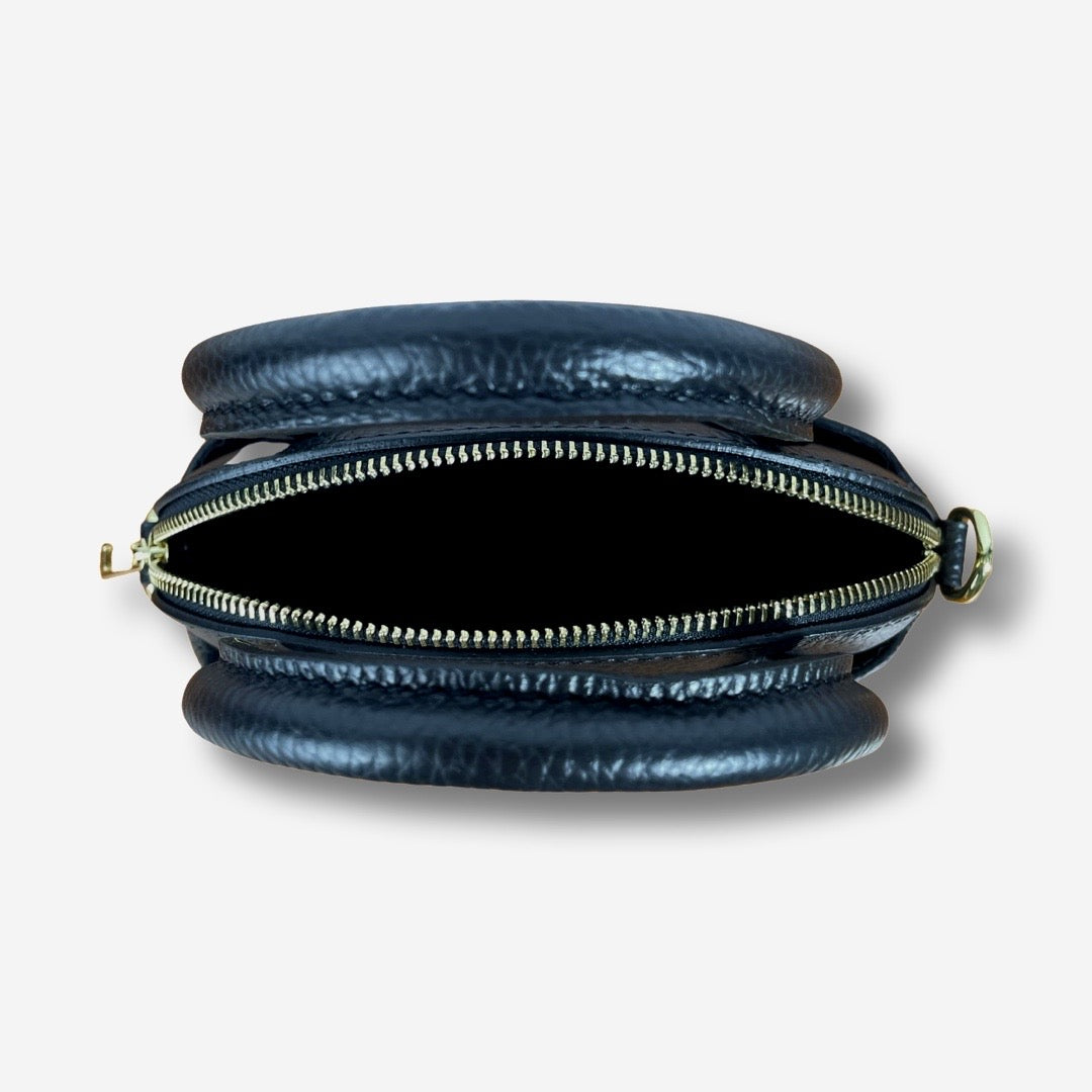 Borsa MADISON in vera pelle - Nero