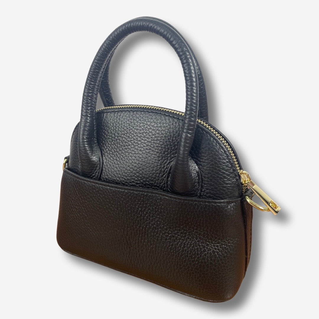 Borsa MADISON in vera pelle - Nero