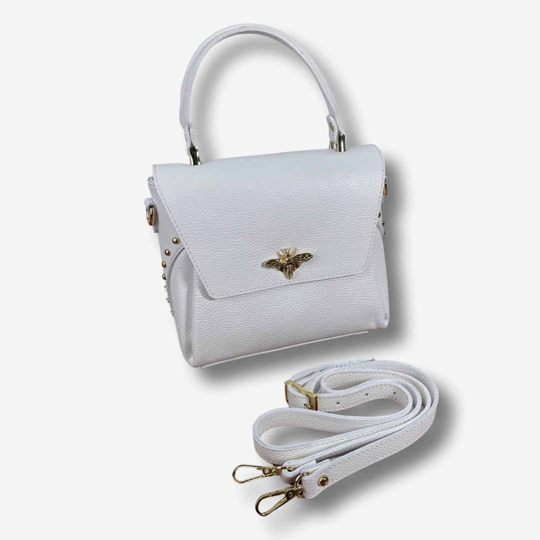 Borsa MEGAN in vera pelle - Bianco