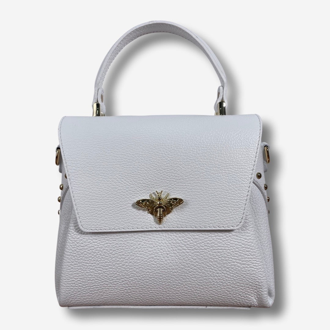 Borsa MEGAN in vera pelle - Bianco