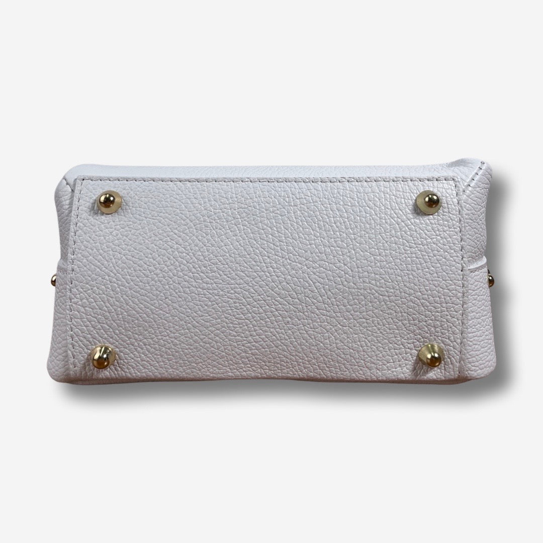 Borsa MEGAN in vera pelle - Bianco