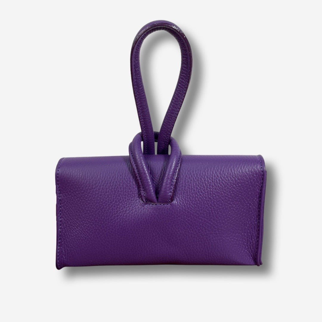 Borsa MICHELLE in vera pelle - Viola