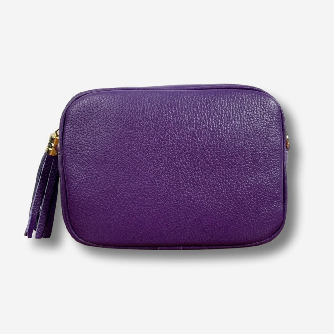 Borsa PARIS in vera pelle - Viola