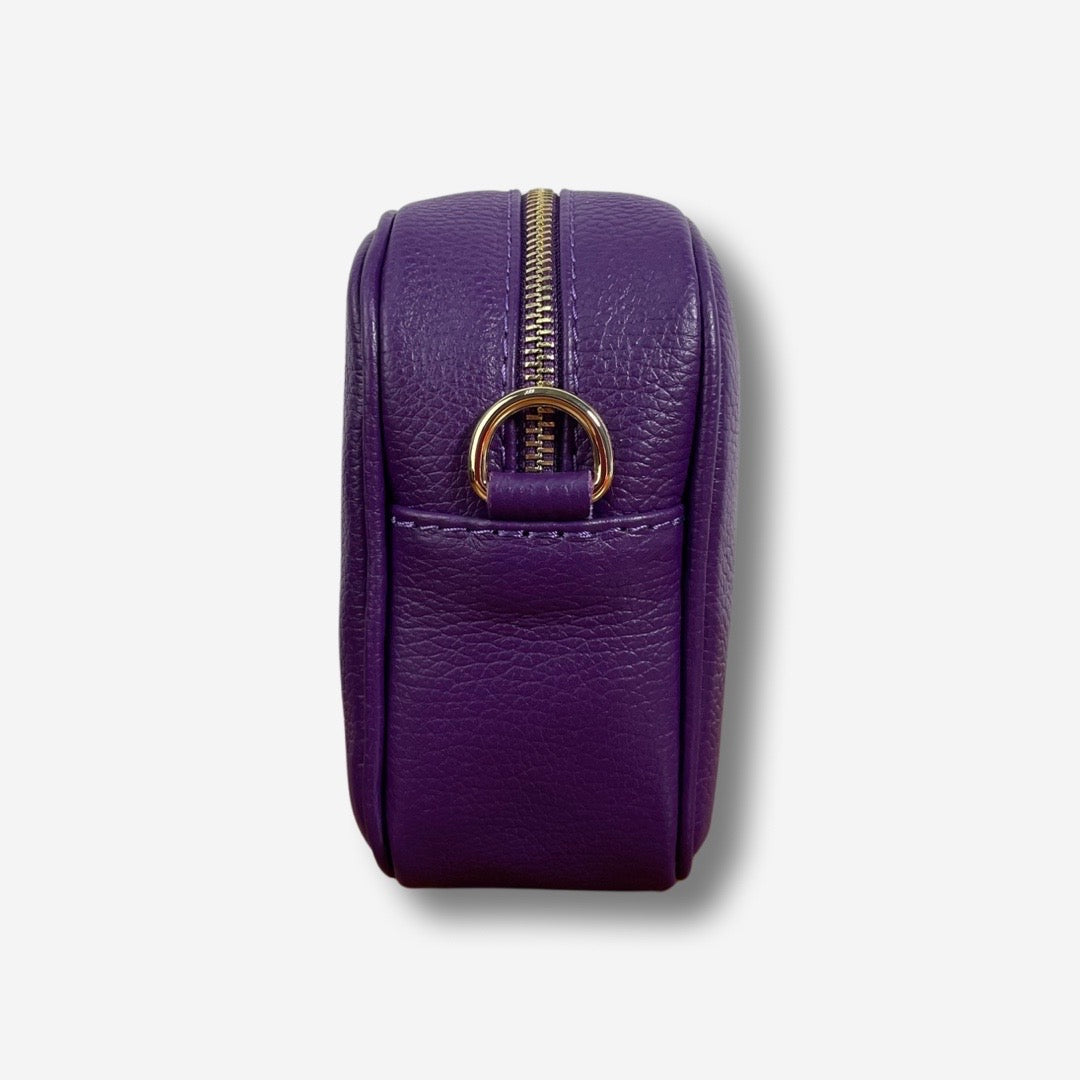 Borsa PARIS in vera pelle - Viola