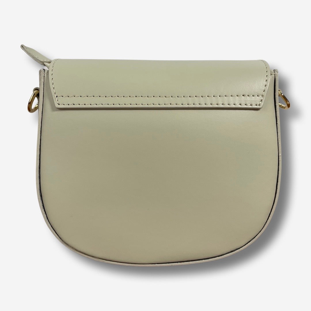 Borsa RILEY in vera pelle - Beige Chiaro