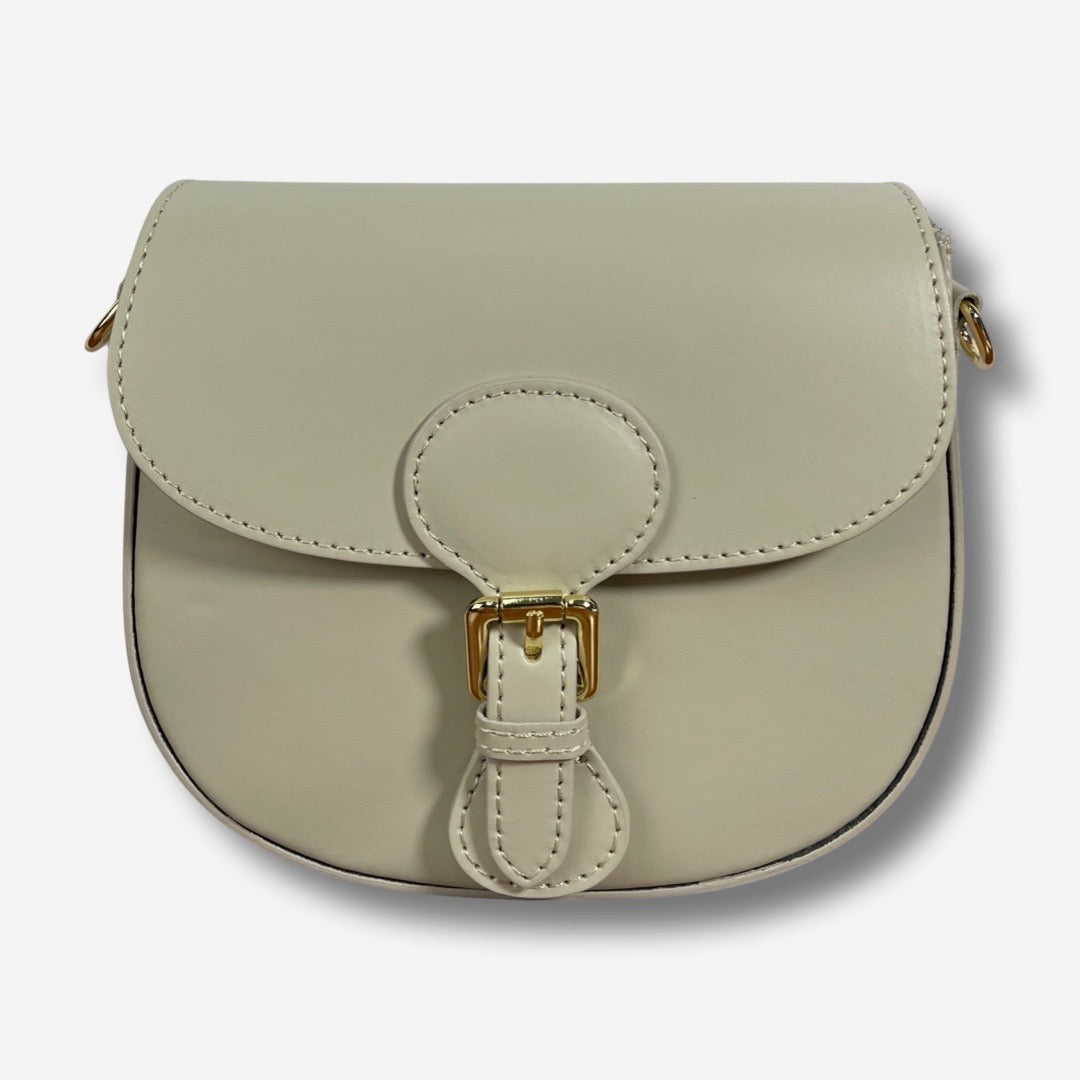 Borsa RILEY in vera pelle - Beige Chiaro