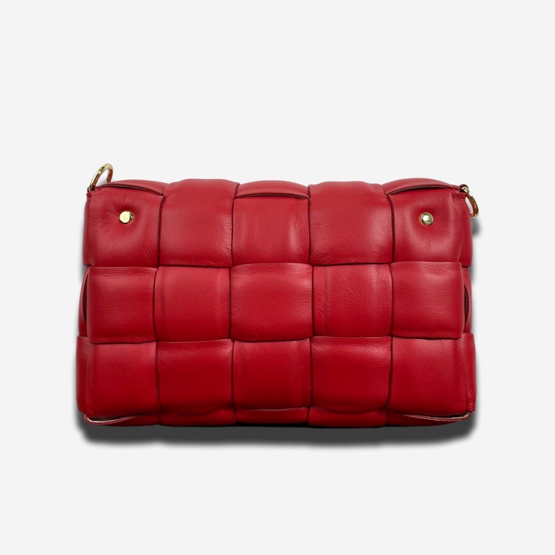 Borsa SATURN in vera pelle - Rosso - Rich Symbol