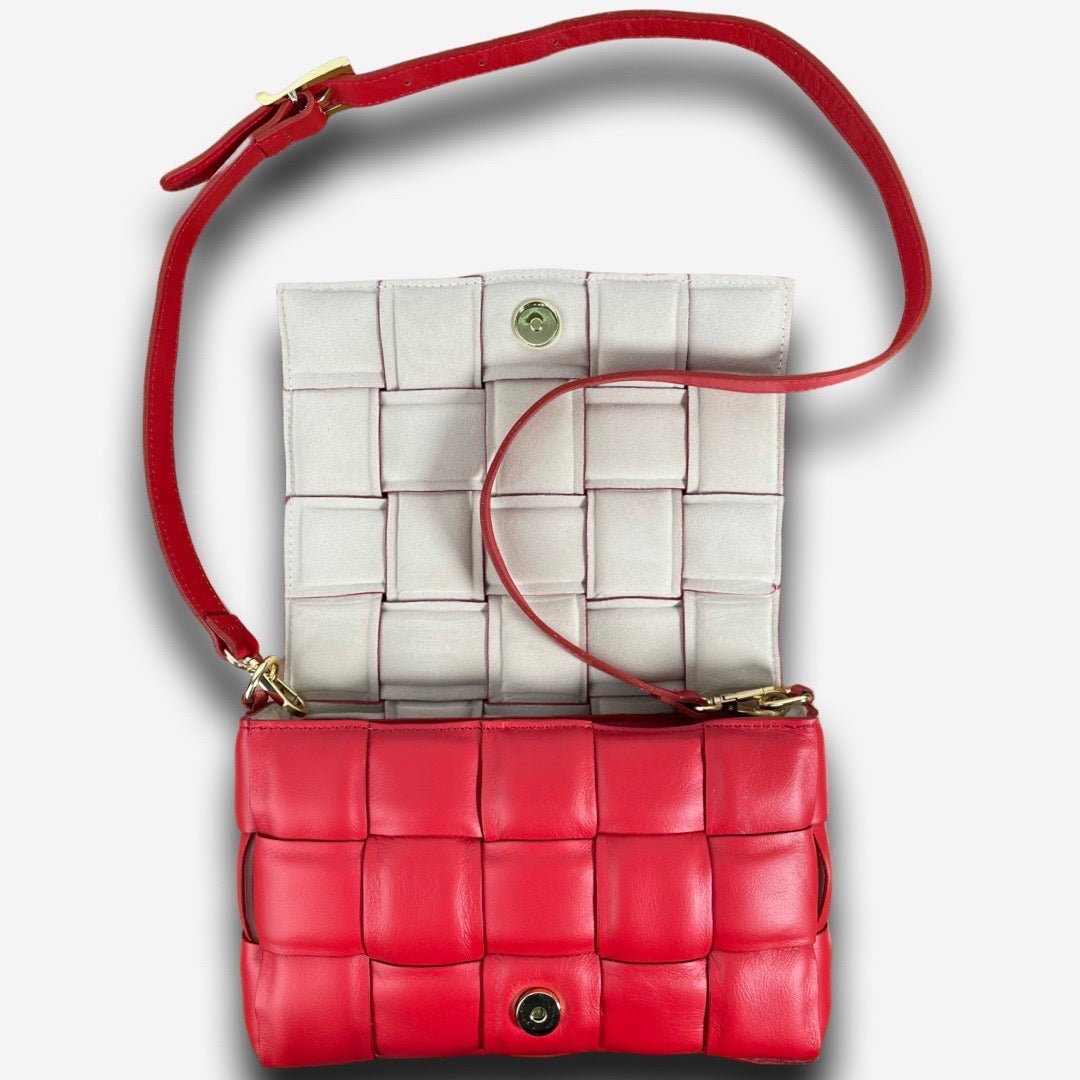 Borsa SATURN in vera pelle - Rosso - Rich Symbol