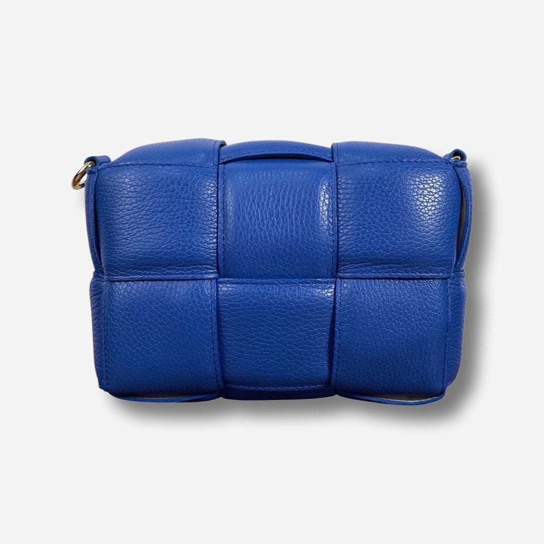 Borsa SHERLIN in vera pelle - Blu