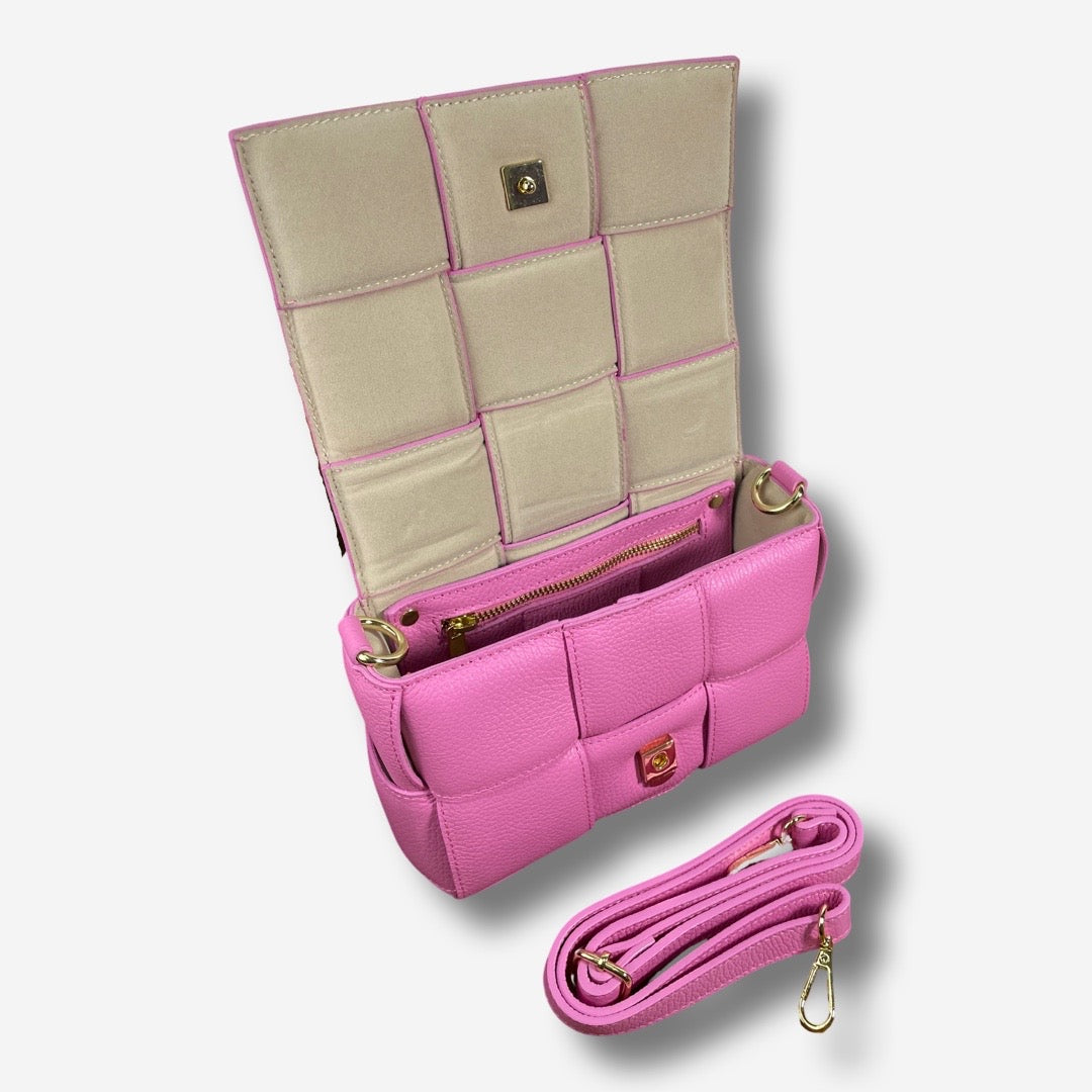 Borsa SHERLIN in vera pelle - Rosa Barbie