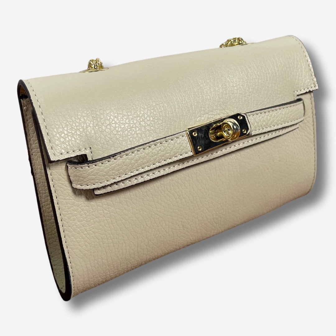 Borsa TIFFANY in vera pelle - Beige Chiaro