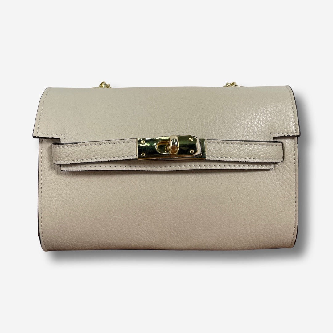 Borsa TIFFANY in vera pelle - Beige Chiaro