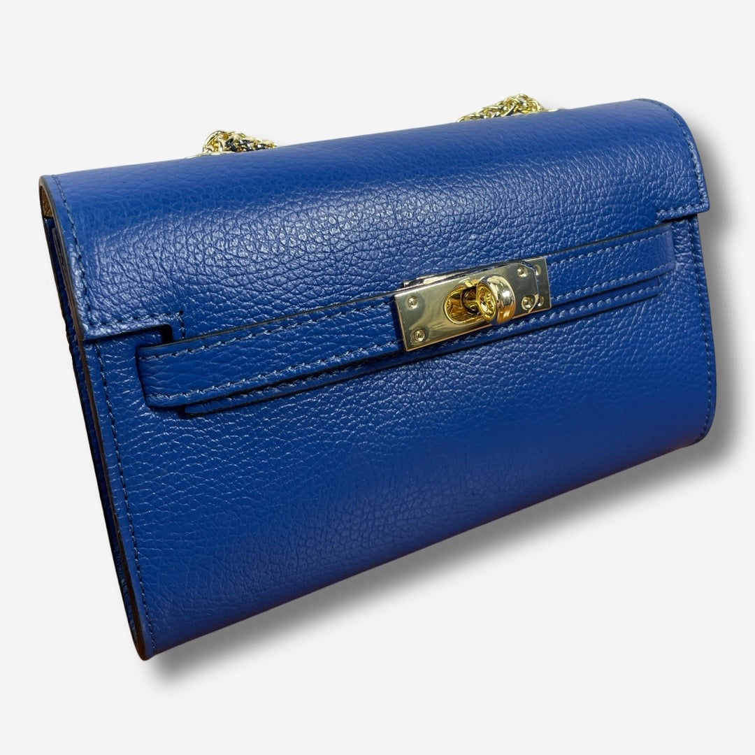 Borsa TIFFANY in vera pelle - Blu