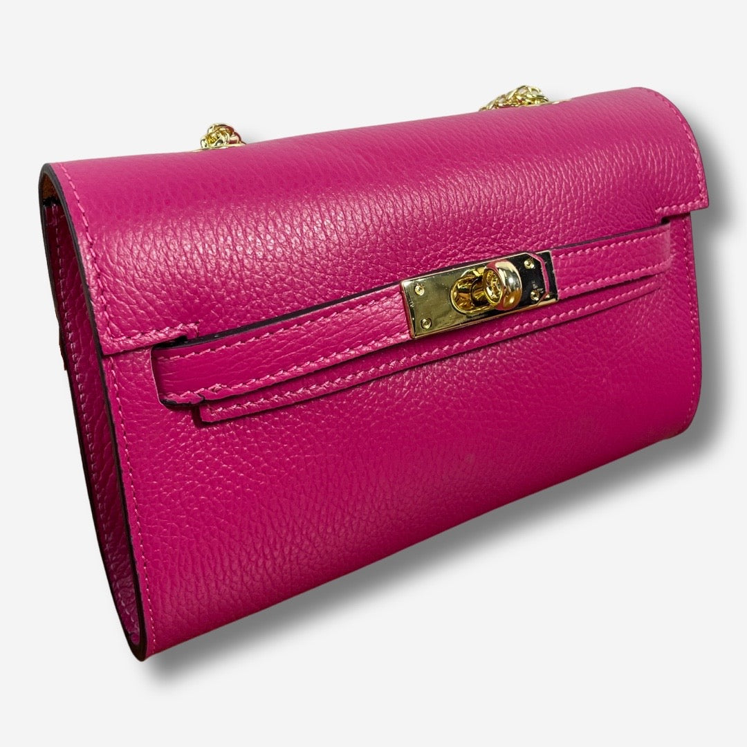 Borsa TIFFANY in vera pelle - Fucsia