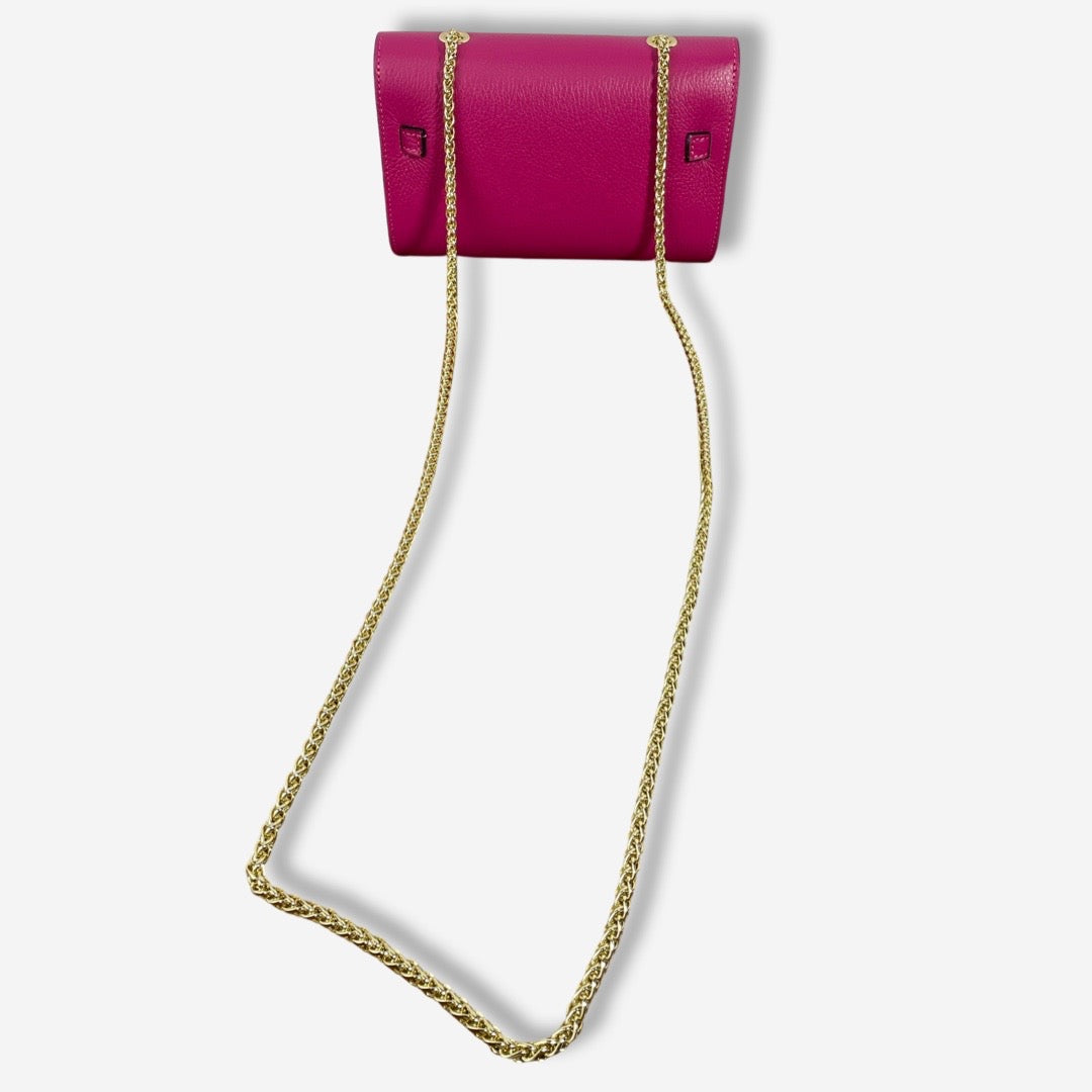 Borsa TIFFANY in vera pelle - Fucsia