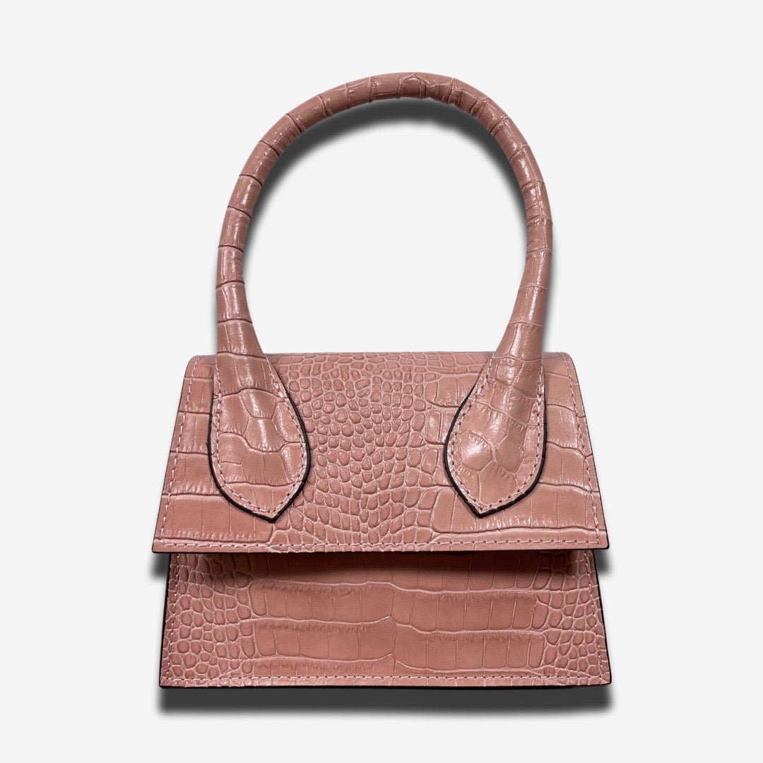 Mini Bag FLAP in vera pelle - Salmone - Rich Symbol